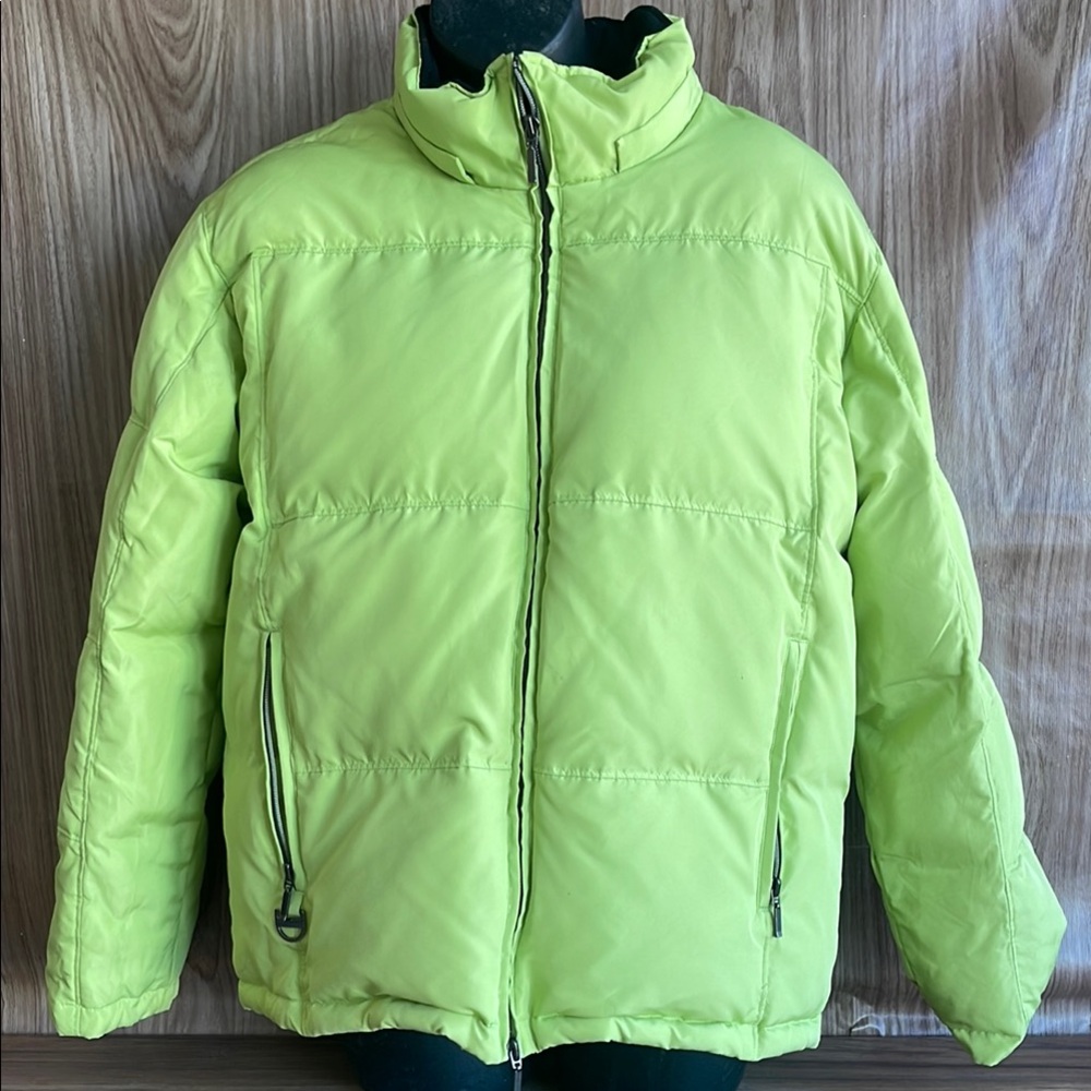Pre-owned POLAR EDGE Women Size M Lime Green Puffer Jacket
